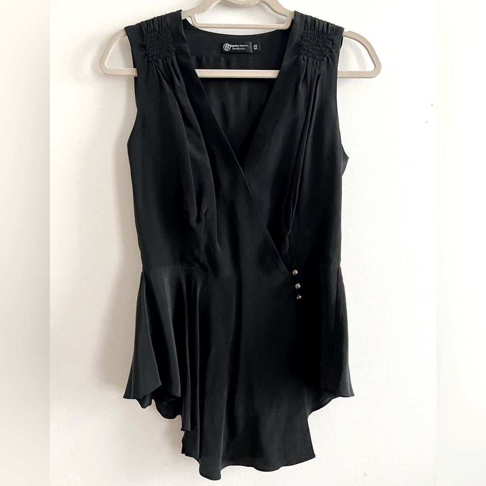 Beautiful flattering silk top made in Brooklyn.
